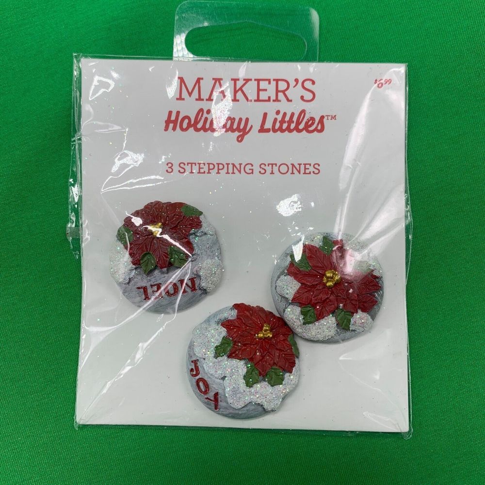 NEW Maker's Holiday Littles- 3 Stepping Stones 1" In Diameter - Scrapboo…